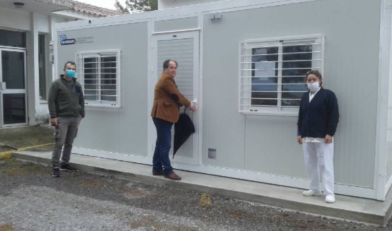 Λυόμενο για την εξέταση πιθανών κρουσμάτων COVID-19 στο Κέντρο Υγείας Μελιγαλά