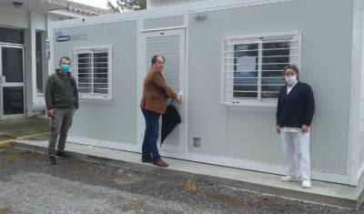 Λυόμενο για την εξέταση πιθανών κρουσμάτων COVID-19 στο Κέντρο Υγείας Μελιγαλά