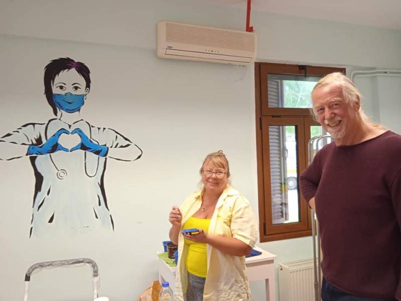 Ζωγραφικά σχέδια στο Κέντρο Υγείας Πύλου