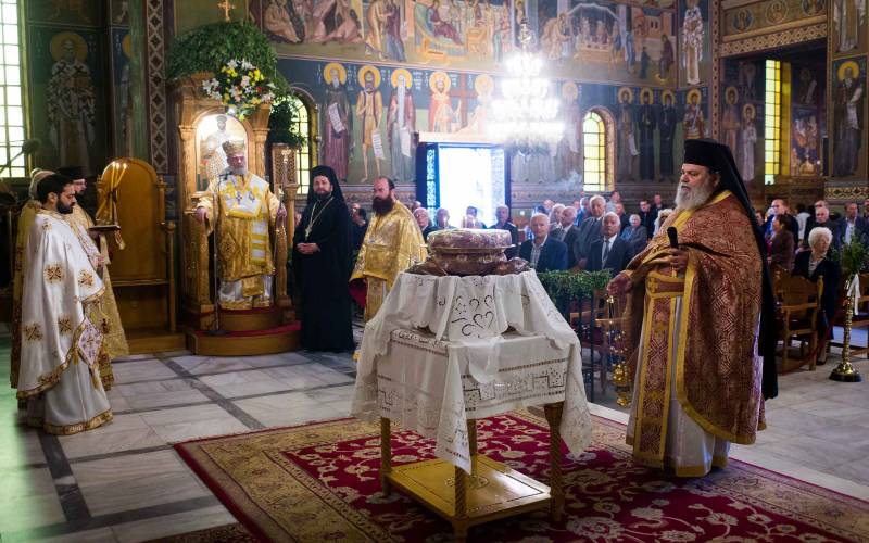 Ο εορτασμός στο ναό των Ταξιαρχών στην Καλαμάτα