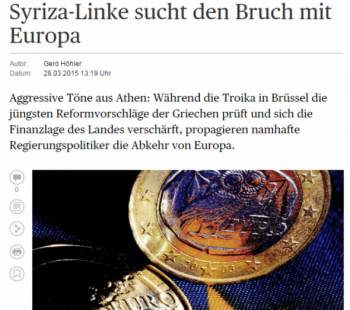 Handelsblatt: Η αριστερή πτέρυγα του ΣΥΡΙΖΑ διευρύνει τη ρήξη με την Ευρώπη