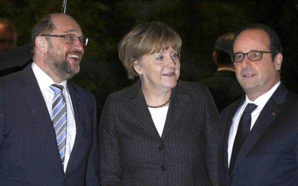 Δείπνο Μέρκελ, Ολάντ, Σουλτς, με θέμα την Ελλάδα