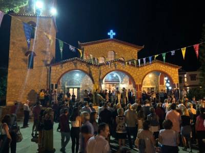 Εορτασμός Αποδόσεως Κοιμήσεως της Θεοτόκου στη Σπηλιά Τριφυλίας