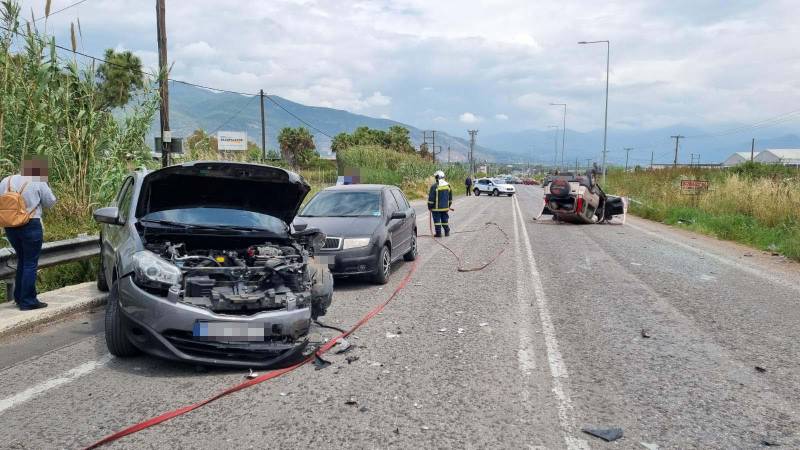 Μεσσηνία: Τροχαίο με έναν τραυματία στον δρόμο Ασπρόχωμα - Μεσσήνη (βίντεο)