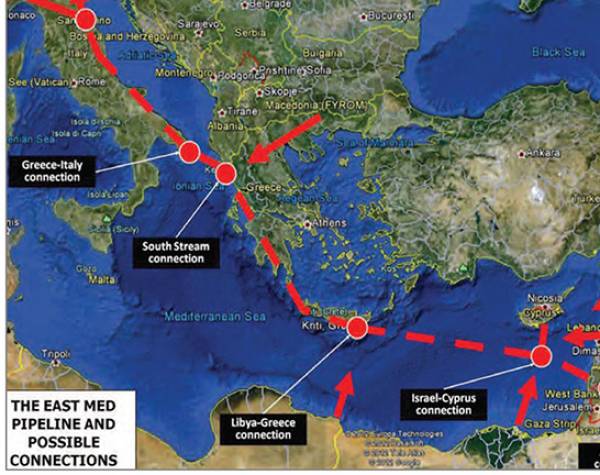 Ο αγωγός East Med στην Πελοπόννησο