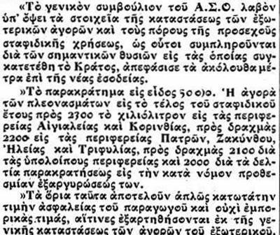 Το σταφιδικό κίνημα και ο Τάσης Κουλαμπάς (μέρος 43ο)