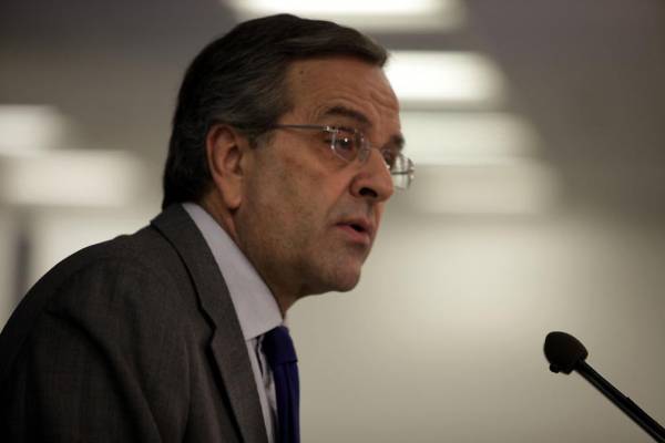 Η ΝΔ θα ψηφίσει το νομοσχέδιο για την ανθρωπιστική κρίση, δήλωσε ο Αντ. Σαμαράς