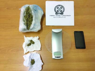 Σύλληψη 28χρονου με 416 γραμ. χασίς στην Καλαμάτα