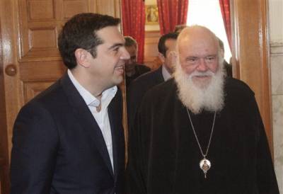 Τσίπρας - Ιερώνυμος στον Άγιο Ευστράτιο για τον εορτασμό της 28ης Οκτωβρίου