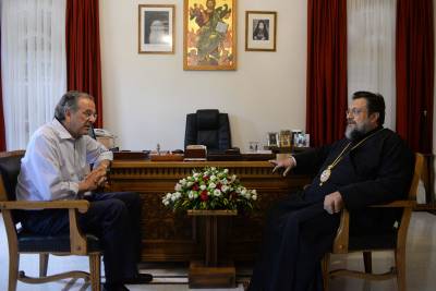 Στο μητροπολίτη Μεσσηνίας ο Αντώνης Σαμαράς