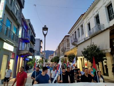 Αντιπολεμική συγκέντρωση και πορεία έγινε στην Καλαμάτα
