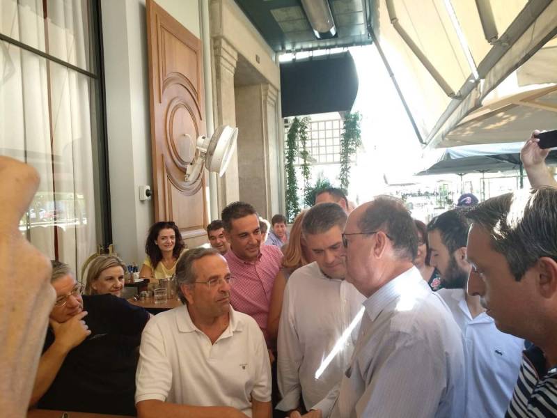 "Χρίσμα" Σαμαρά σε Νίκα για την Περιφέρεια Πελοποννήσου στην κεντρική πλατεία της Καλαμάτας (βίντεο)