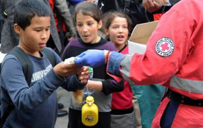 Συγκέντρωση βοήθειας από τον Ερυθρό Σταυρό