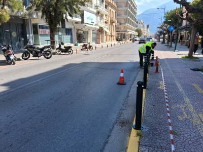 Εργασίες συντήρησης στη Ναυαρίνου - Αποκατάσταση ζημιών και φθορών