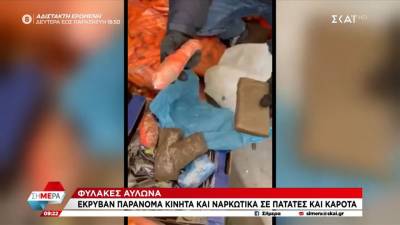 Έκρυβαν παράνομα κινητά και ναρκωτικά σε πατάτες και καρότα! (βίντεο)