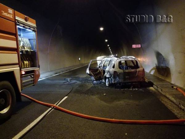 Τροχαίο ατύχημα και πυρκαγιά μέσα στην σήραγγα Αρτεμισίου