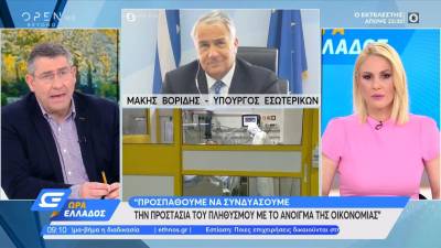 Βορίδης: Προσπαθούμε να συνδυάσουμε την προστασία του πληθυσμού με το άνοιγμα της οικονομίας (Βίντεο)