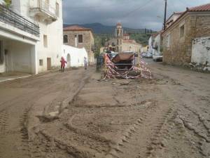 H Θουρία πλημμυρόπληκτη