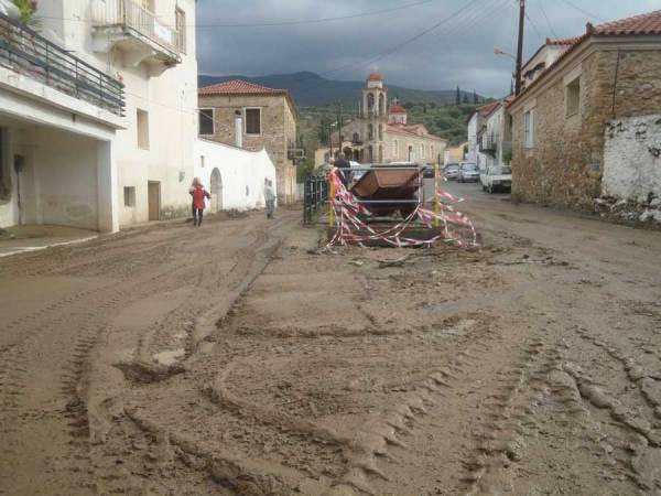 H Θουρία πλημμυρόπληκτη