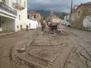 H Θουρία πλημμυρόπληκτη