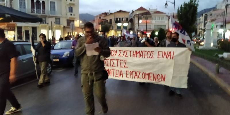 Αντιφασισιτκή συγκέντρωση του ΠΑΜΕ στην Καλαμάτα