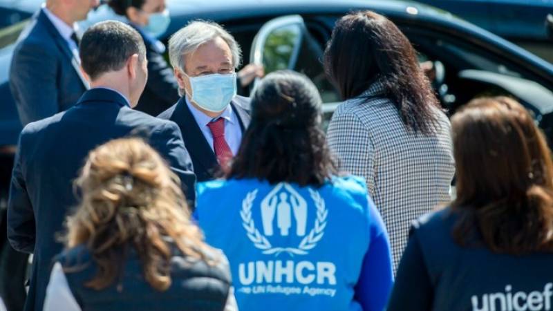 Επίσκεψη του γγ του ΟΗΕ στη Μολδαβία - Συνάντηση με Ουκρανούς πρόσφυγες