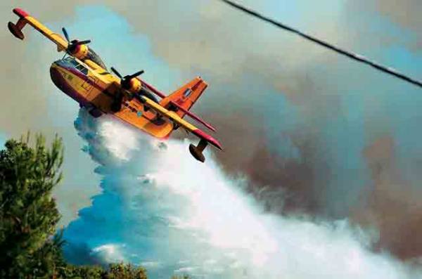 Πυρκαγιά σε δύσβατη περιοχή στην Πολιανή