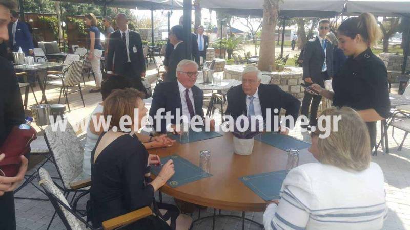 Καλαμάτα: Στο "Πανελλήνιο" για καφέ οι Πρόεδροι Ελλάδας και Γερμανίας