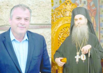 Εθιμοτυπική επίσκεψη μητροπολίτη Τριφυλίας και Ολυμπίας στο δήμαρχο Πύλου - Νέστορος