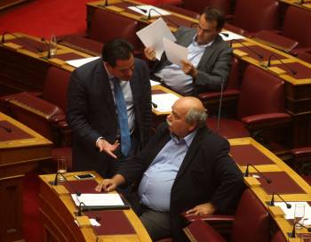 Αγρια κόντρα Βούτση - Γεωργιάδη για την ομιλία Τσίπρα στο Ευρωκοινοβούλιο