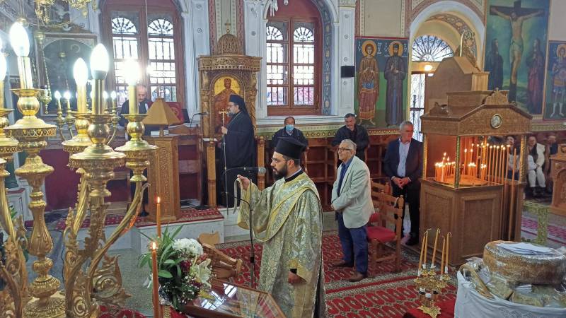 Ο Μητροπολίτης Μεσσηνίας στον ναό Ευαγγελισμού Αντικαλάμου