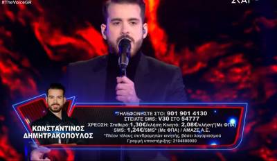 "The Voice": Ώρα τελικού για τον Καλαματιανό Κωνσταντίνο Δημητρακόπουλο (Βίντεο)