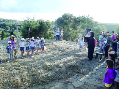 Παραδοσιακό αλώνισμα στα Φιλιατρά