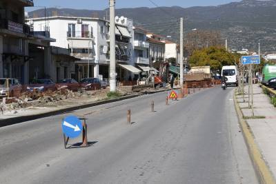 Κλειστό τμήμα της Αρτέμιδος για τη διαπλάτυνση του δρόμου