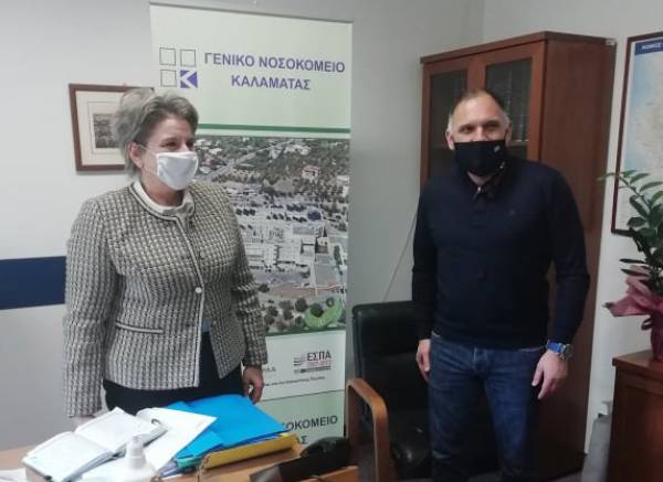 Ευχαριστίες Αλειφέρη σε Νεοκλή Κρητικό για την εθελοντική του απασχόληση στο Νοσοκομείο Καλαμάτας