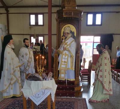 Στην Αγία Αικατερίνη ο μητροπολίτης Χρυσόστομος