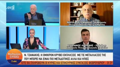 Τζανάκης: Δεν έχουμε τελειώσει με την Όμικρον, ο ιός κρύβει άσσο στο μανίκι (Βίντεο)