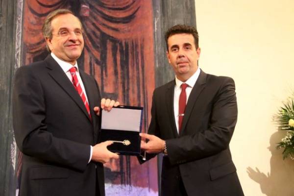 Ανακηρύχθηκε επίτιμος δημότης Ναυπλιέων ο Αντώνης Σαμαράς