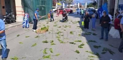 Κυριάκος Μητσοτάκης - Υποδοχή με δάφνες στον πρόεδρο της ΝΔ στην Πάτρα