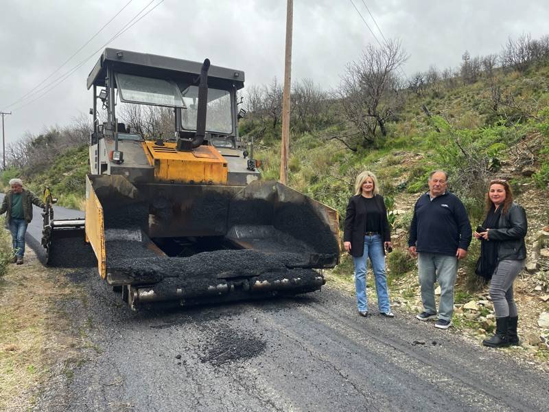 Εργασίες ασφαλτόστρωσης στο Δήμο Οιχαλίας