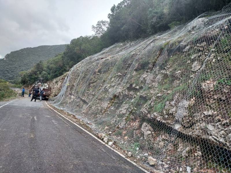 Προστατευτικά πλέγματα στο δρόμο του Ταϋγέτου