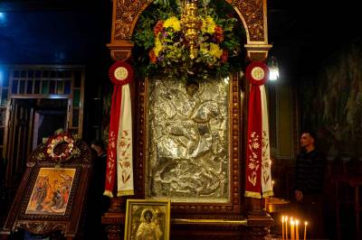 Ο εσπερινός του Αγίου Γεωργίου στη Μητρόπολη Μεσσηνίας