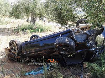 Τροχαίο με 3 τραυματίες έξω από τους Γαργαλιάνους