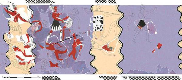 Νέες αποκαλύψεις για τη μυκηναϊκή ζωγραφική στο Ανάκτορο του Νέστορα