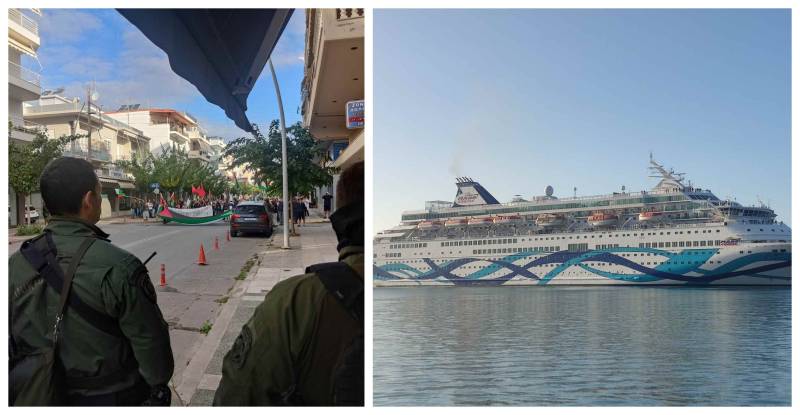Καλαμάτα: Υπό δρακόντεια μέτρα ασφαλείας το ισραηλινό κρουαζιερόπλοιο "Crown Iris" (βίντεο-φωτογραφίες)