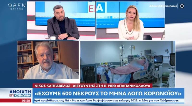 Καπραβέλος: Έχουμε 600 νεκρούς το μήνα λόγω κορoνοϊού (Βίντεο)