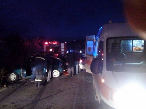 Τροχαίο με εγκλωβισμένους στην Ε.Ο. Καλαμάτας - Σπάρτης