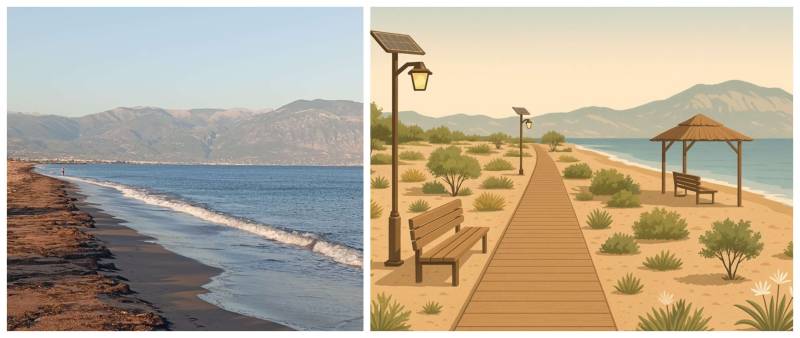 Μεσσήνη – Αγιος Νικόλαος: Μακέτα και προτάσεις για μια παραλία που ζει όλες τις εποχές