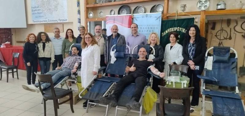Σε μία ξεχωριστή αιμοδοσία συμμετείχαν οι Μεσσήνιοι της Πάτρας