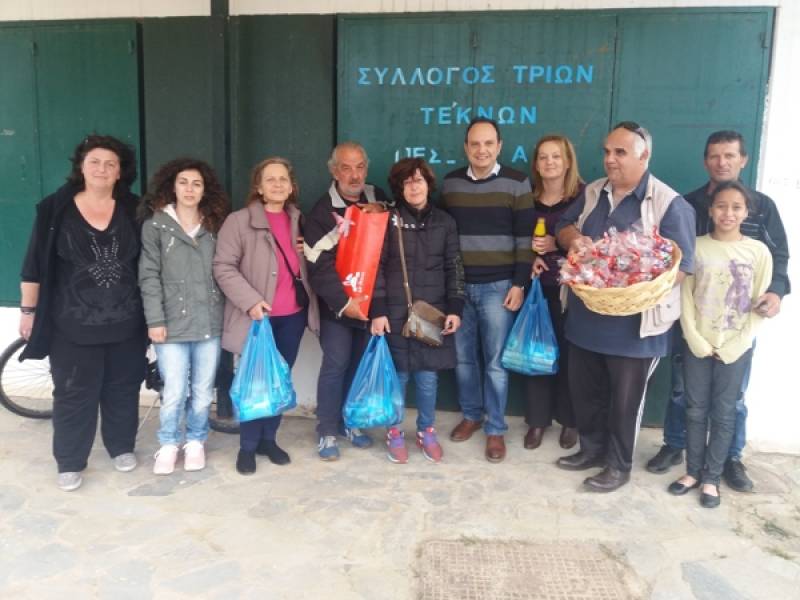 Ειδη πρώτης ανάγκης πρόσφεραν οι τρίτεκνοι της Μεσσηνίας